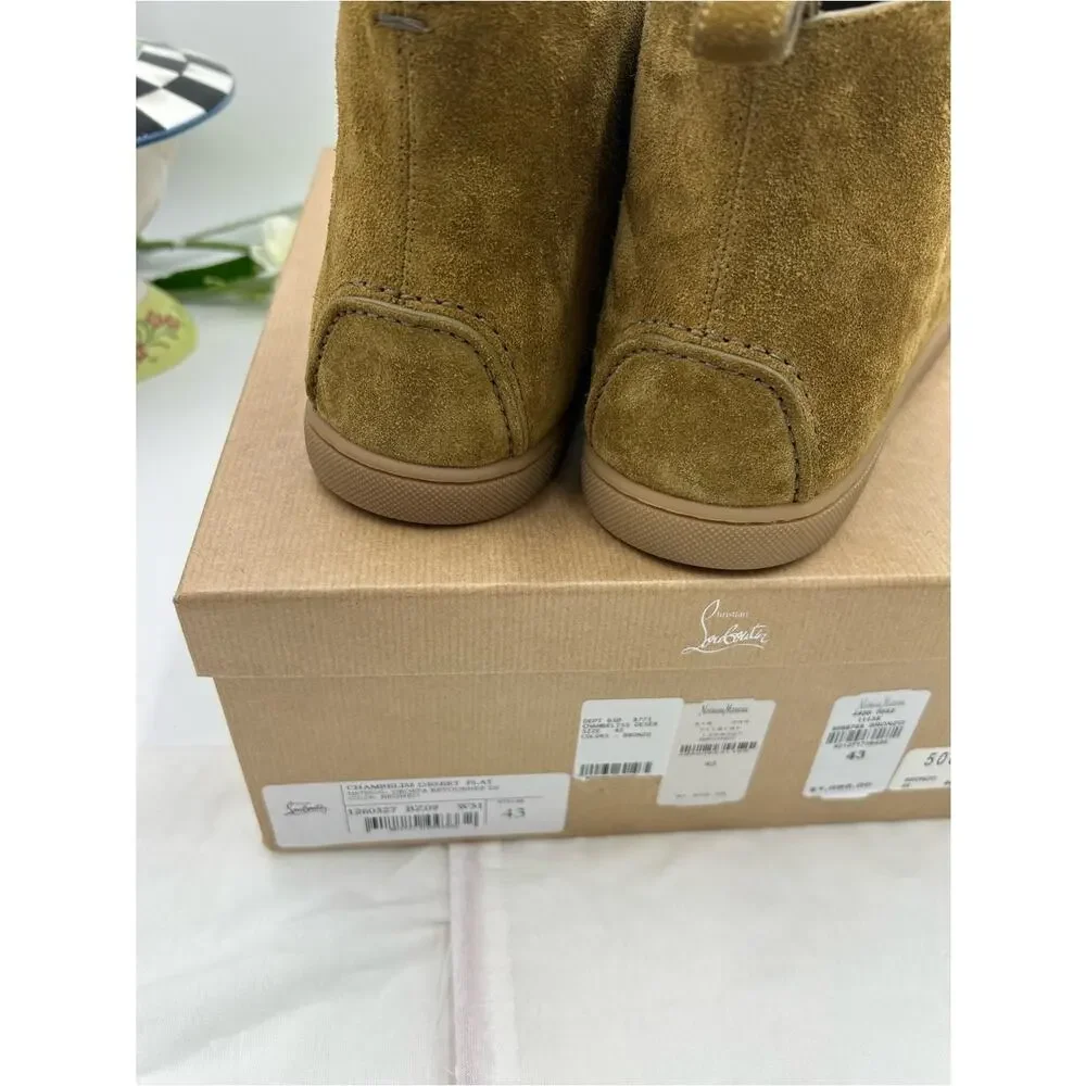 Men's Christian Louboutin CHAMBELISS desert suede boots size 43 made in Italy